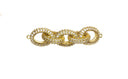 52mm Oval 5 Link CZ Connector Links For Jewelry Making,Pave Chain 5 Link Connector,Jewelry Making CZ Link Gold Connector,CNG149