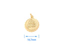 18k Gold Be Free Soda Cap Charm, Gold Be Free Pendant, Be Free Soda Cap Charm, Gold Charm, Gold Plated Findings, CPG2201