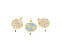 Dragonfly Gold Charm,Enamel Dragonfly Dainty Charms,Dragonfly Disc Charm,CPG306