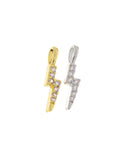 Gold And Silver Lightning Bolt Charm,Dainty CZ Pave Lightning Bolt Pendant,Lightning Bolt Charm Fro Permanent Jewelry Making,CPG2325,CPS2325
