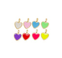 Dainty Gold Heart Charm,Shiny Small Enamel Heart Charm For Jewelry Making,Valentine's Day Heart Charm For A Friend,Gift For Mom,CPG818