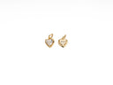 Gold Small Dainty CZ Heart Charm, cz heart trinket, Minimalist Heart, CZ Heart jewelry, little cz heart charm, 6mm, CPG1025