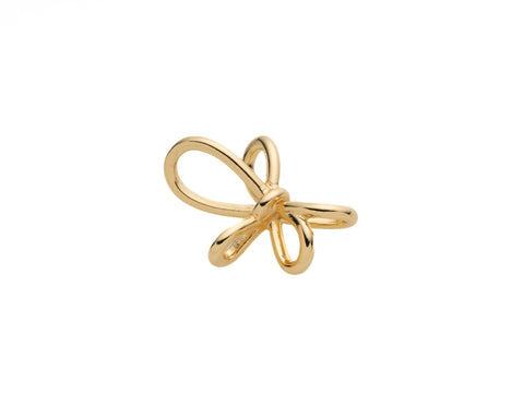 Gold Knot Charm, Gold Bow Charm, Minimalist Gold Jewelry, Gold Bow Pendant for Earring or Necklace making, CPG2063