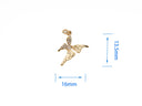 CZ Paved Gold Butterfly, Sparkly Butterfly charm for necklace or earrings, Dainty charm, CPG772