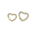 Heart Shape Enhancer Snap Close Clasp,Two Sizes Gold Enhancer Connector Clasp With CZ,Pave Heart Clasp,CLG303-CLG304