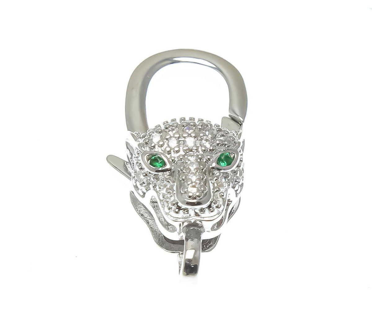 Silver Panther Clasp,Large Pave CZ Silver Clasp, Panther Design Clasp For Jewelry making, Clasp For Chain Jewelry, CLS365