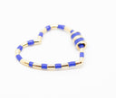 Navy Blue Enamel Heart Screw on Clasp, 30mm, WHOLESALE CLG109