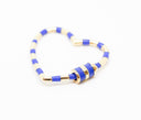 Navy Blue Enamel Heart Screw on Clasp, 30mm, WHOLESALE CLG109