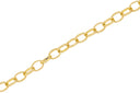 14K Gold 5MM Rolo Chain For Jewelry Making,Smooth Shiny Finished,CHG169