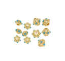 Turquoise Spacer Bead For Bracelet Or Necklace,Bicone Spacer Bead,Large Hole Bicone Spacer Bead For Elastic Cord Or Chain Bracelet ,SPG002