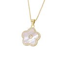 Mother Of Pearl Gold Flower Charm,Flower Charm With CZ,Mother Of Pearl Flower Charm,CZ Flower Charm,MOP Shell Flower Charm,CPG2706