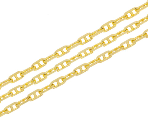 14K Gold Mariner Chain,Anchor Mariner Chain For Jewelry Making,Mariner Anchor Gold Chain,CHG0094