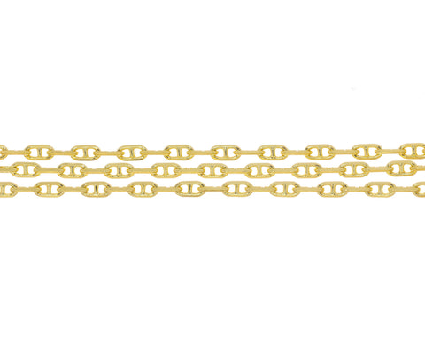 14K Gold Mariner Chain,Anchor Mariner Chain For Jewelry Making,Mariner Anchor Gold Chain,CHG0094