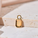 Natural Stone Rectangle Charms,12 Different Natural Stone Charms, Bezel Charms, Dainty Color Stone Charm, SC-72
