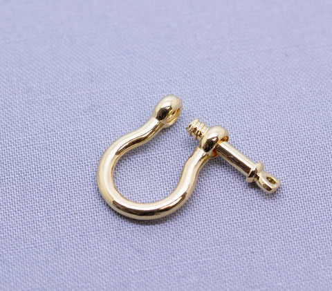 Screw clasp lock, Anchor Shackle, Gold, Silver, Rosegold, Gunmetal, WHOLESALE,CLG065