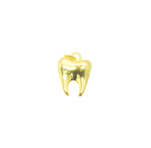 18k Gold Tooth Charm, Tooth Pendant, Teeth Charms, Tooth Pendant, Unique minimalist jewelry, Charms for dentists CPG2210