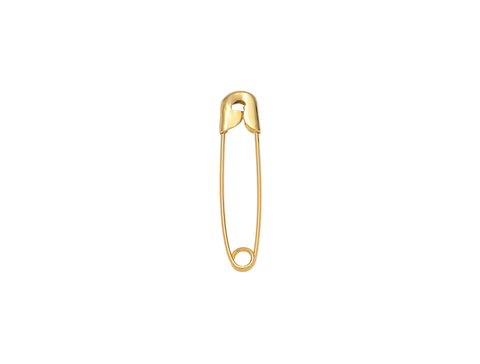 18k Gold Safety Pin Clasp Gold Plated Chain Link Connector for Necklace Charm Holder, Bag Charm Holder, Openable, Minimalist CPG2179