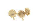 Clam Shell Locket Charm,Gold Clam Shell Locket Pendant,Seashell Locket Charm,Shiny gold Locket Clam Shell Pendant,CPG2129