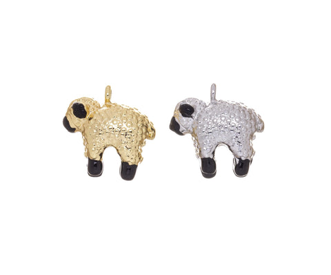 Gold or Silver Sheep charm For Jewelry Making,Dainty Sheep charm,Lamb Charm For Permanent Jewelry,Small Ship Lamb Charm,CPG-CPS2430