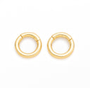 2 pcs gold round clicker clasp, snap close clasp, 10mm round dainty clicker clasp, round snap close charm holder, 2 pcs or 10 pcs, CLG213