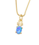 Small Pineapple Opal Charm,Opal Pineapple Charm For Jewelry Making,Dainty Pineapple Charm With Blue Opal,Permanent Jewelry Charm,CPG845