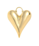Gold Or Silver Puff Heart Charm,Puffy Hollow Heart Charm For Necklace Or Earrings,Large Puff Heart Charm For Statement,CPG1554
