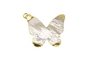 Gold Mother of Pearl Butterfly Charm, Bold Butterfly Pendant, Large or Small Butterfly Charm. Charms and Pendants. Jewelry Making,CPG2697-8