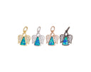 Small Guardian Angel Charm,Opal Angel Charm For Jewelry Making,Dainty Angel Charm With Blue Opal,Permanent Jewelry Making Charm,CPG844