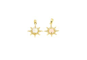 18k Gold Pink or Clear Opalite Starburst CZ Charm, Starburst CZ Pendant, Opalite charm, Cute Charms, CPG2267P-B