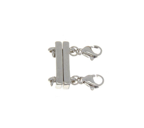 Gold Two or Three Row Magnetic Clasp, Gold or Silver Two Piece Magnetic Clasp, Magnetic Closure Inline  For Bracelet/Necklace CLG401,CLS401A