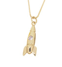Gold Rocket Ship Charm,Rocket Charm For Jewelry making,Space Shuttle Charm, CPG1602