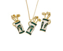 Golf Club Set Charm,Gold Gold Club Charm For Necklace,Charm For Golfers,Full Set Golf Club,Gift For A Golfer,Sporting Gold Charm,CPG2689