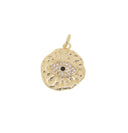 Gold Evil Eye Amulet Charm With CZ For Jewelry Making,Dainty Evil Eye CZ Charm,Eye Of God Charm For Protection,CPG801-802-803
