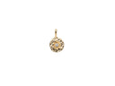 Gold Sun Medallion, Dainty Gold Flower Charm, CZ Starburst Medallion, CZ Gold Sun Pendant, CZ Gold Sun Medallion for Necklace, CPG2084