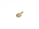 Gold Sun Medallion, Dainty Gold Flower Charm, CZ Starburst Medallion, CZ Gold Sun Pendant, CZ Gold Sun Medallion for Necklace, CPG2084