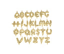 Gold Dainty Initial Alphabet Connector Charm,Small Letter Initial Connector Charm,Permanent Jewelry Making Small Initial Charms,CNG133