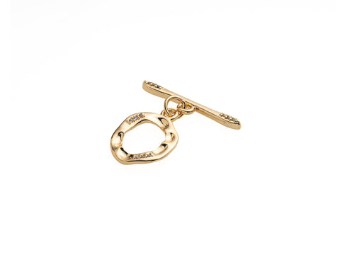 Gold or Silver cz embellished toggle clasp, T bar, cz toggle clasp, cz toggle clasp, cz set toggle clasp, Designer Clasp, CLG073, CLS073
