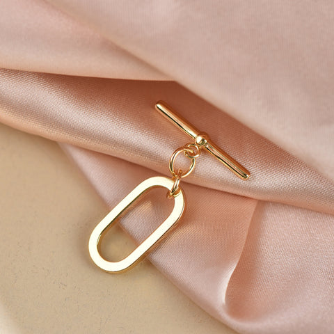 Gold Toggle Clasp For Necklace Or Bracelet, High Polished Super Shiny And Easy To Use,CLG044