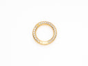 Gold or Silver Full Pave cz Clicker Ring, Both Side Full Pave,Clicker ring, 15mm, CLG103