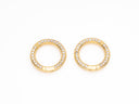 Gold or Silver Full Pave cz Clicker Ring, Both Side Full Pave,Clicker ring, 15mm, CLG103
