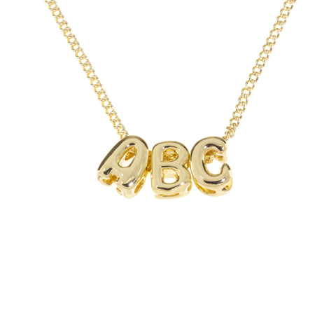 Gold And Silver Balloon Alphabet Letter Slider Charm,Balloon Bubble Letters,Birthday Balloon Initial Charm,Balloon Bead Charm,CPG2015