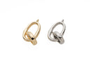 Gold or Silver Double Loop Clasp, Necklace Connector, Pull clasp connector, 18K Gold/Silver Plated, Necklace Bracelet Making, CLG130, CLS130