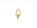 Gold or Silver Double Loop Clasp, Necklace Connector, Pull clasp connector, 18K Gold/Silver Plated, Necklace Bracelet Making, CLG130, CLS130