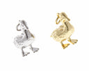 18k Gold or Silver Baby Chick charm, 3D Chick Charm, Chickie Charm, Farm Animal Charm, Gold Tiny Duck Charm,Ugly Duckling Charm, CPG2370