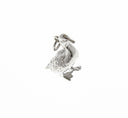 18k Gold or Silver Baby Chick charm, 3D Chick Charm, Chickie Charm, Farm Animal Charm, Gold Tiny Duck Charm,Ugly Duckling Charm, CPG2370