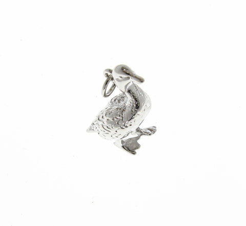 18k Gold or Silver Baby Chick charm, 3D Chick Charm, Chickie Charm, Farm Animal Charm, Gold Tiny Duck Charm,Ugly Duckling Charm, CPG2370