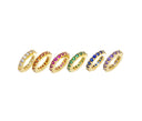 Large Hole Rondelle Tire CZ Spacer,Tire Spacer With CZ,Circle Round Spacer For Bracelet Or Necklace ,Color CZ Jewelry Spacer,SPG070