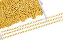 Oval 3.5MM Gold  Rolo Link Chain,Rolo Oval Chain For Jewelry Making,Oval Link Rolo Gold Chain,Smooth Shiny Oval Gold Extender Chain,CHG0073