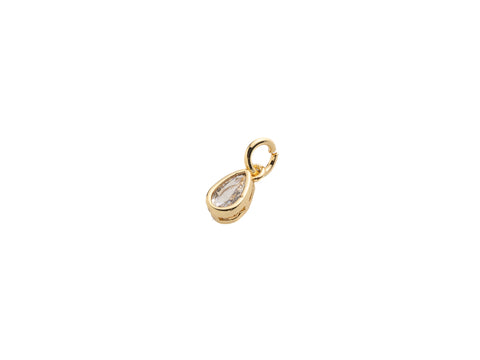 5 pcs of Dainty CZ Little Teardrop Droplets, Little Dangling CZ Drops, 4*6mm, CZ Cascade drops, teardrop cz charm, CPG1026