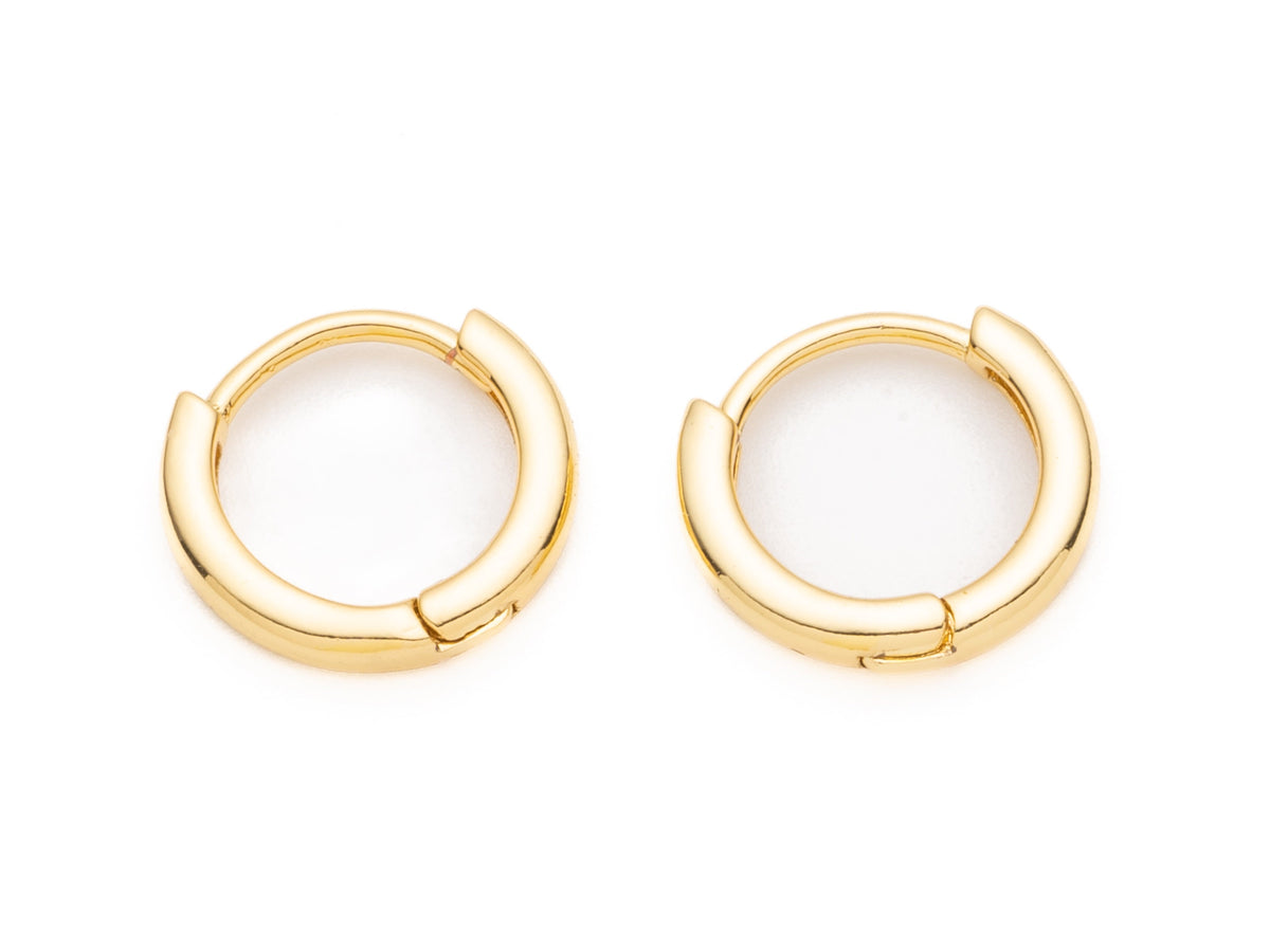 Gold Minimalist huggie hoops, 12mm Small huggie hoops, Earring Hoops, 12mm Huggies, Minimalist Earrings, Hypoallergenic, ERG310